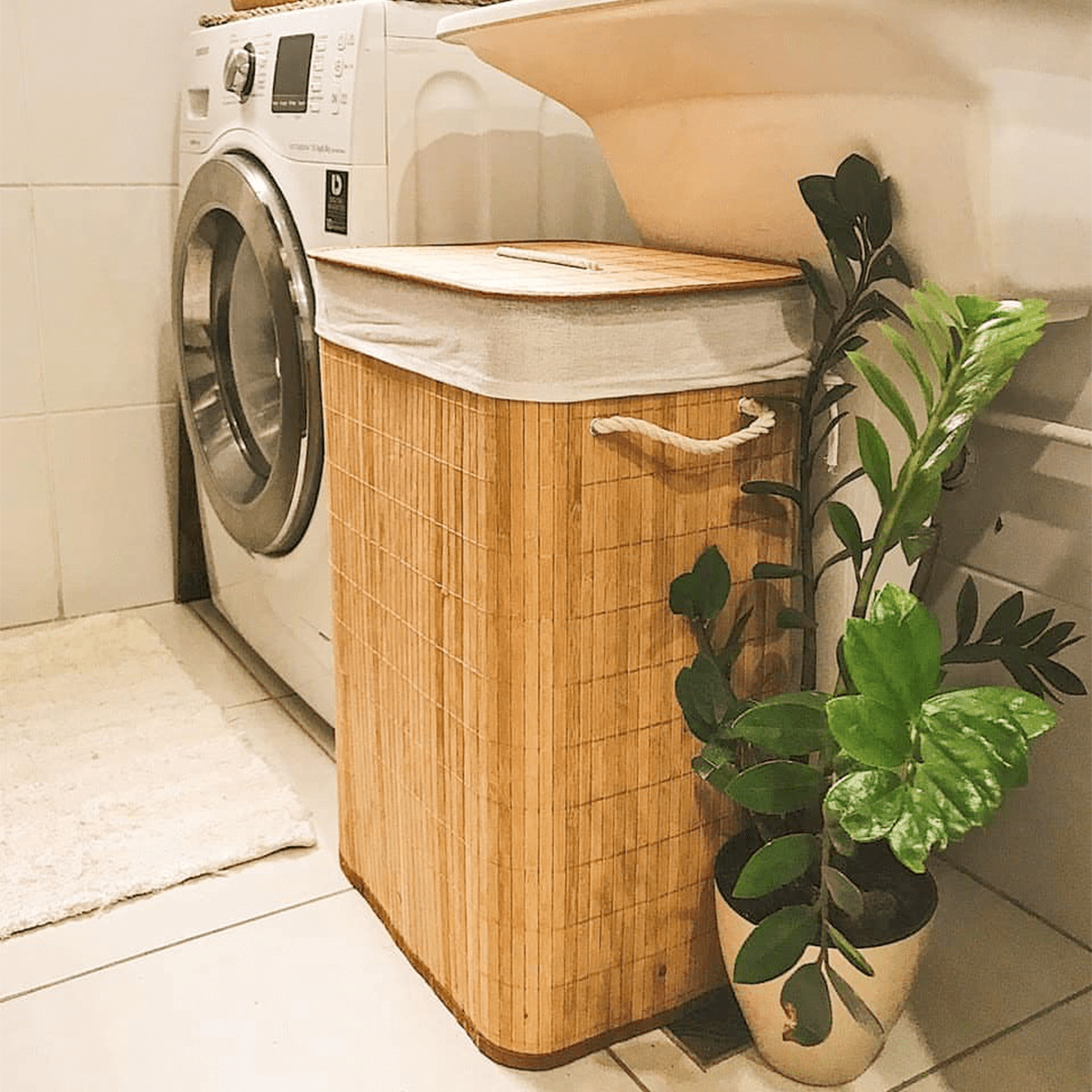 Cesto de Roupa em Bambu com Tampa – 60cm