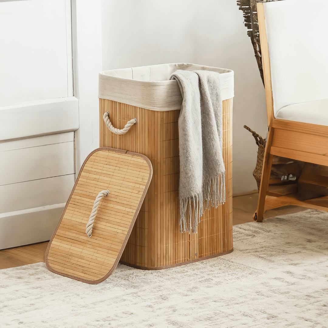 Cesto de Roupa em Bambu com Tampa – 60cm