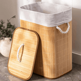 Cesto de Roupa em Bambu com Tampa – 60cm