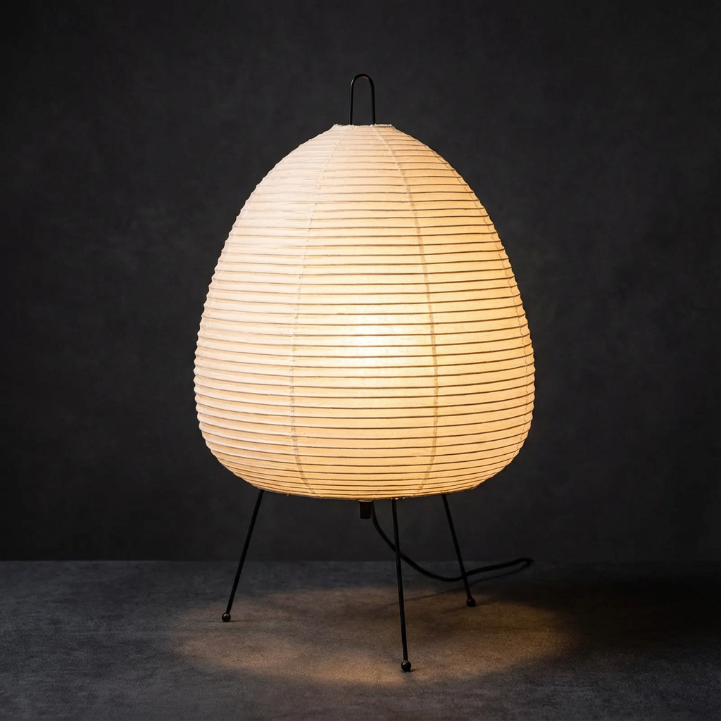 Candeeiro de Mesa LED Wabi-Sabi em Papel de Arroz