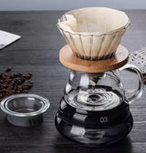Conjunto de Dripper de Café em Vidro Hario V60 – 500ml