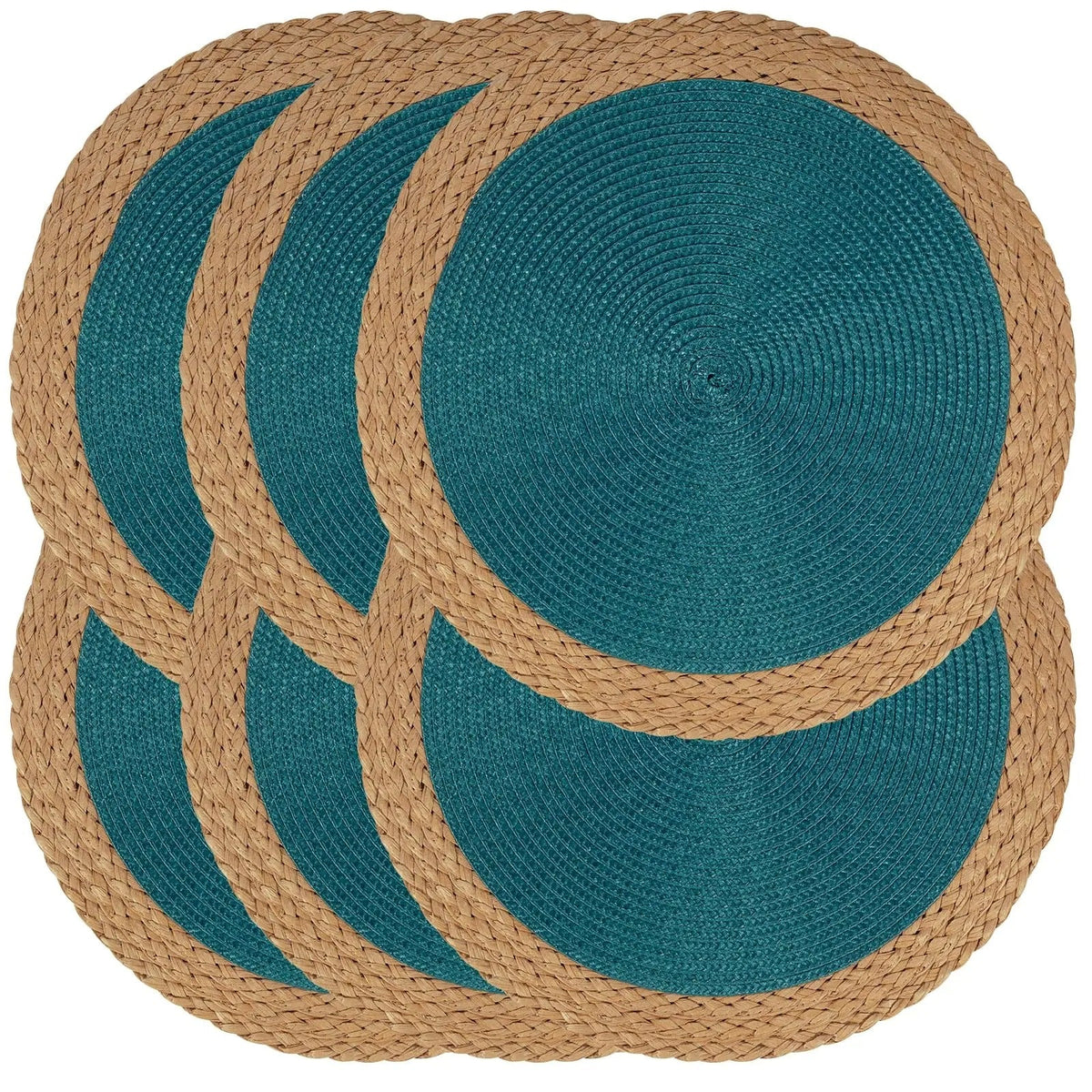 Conjunto de 6 Individuais Redondos Entrançados – 38cm