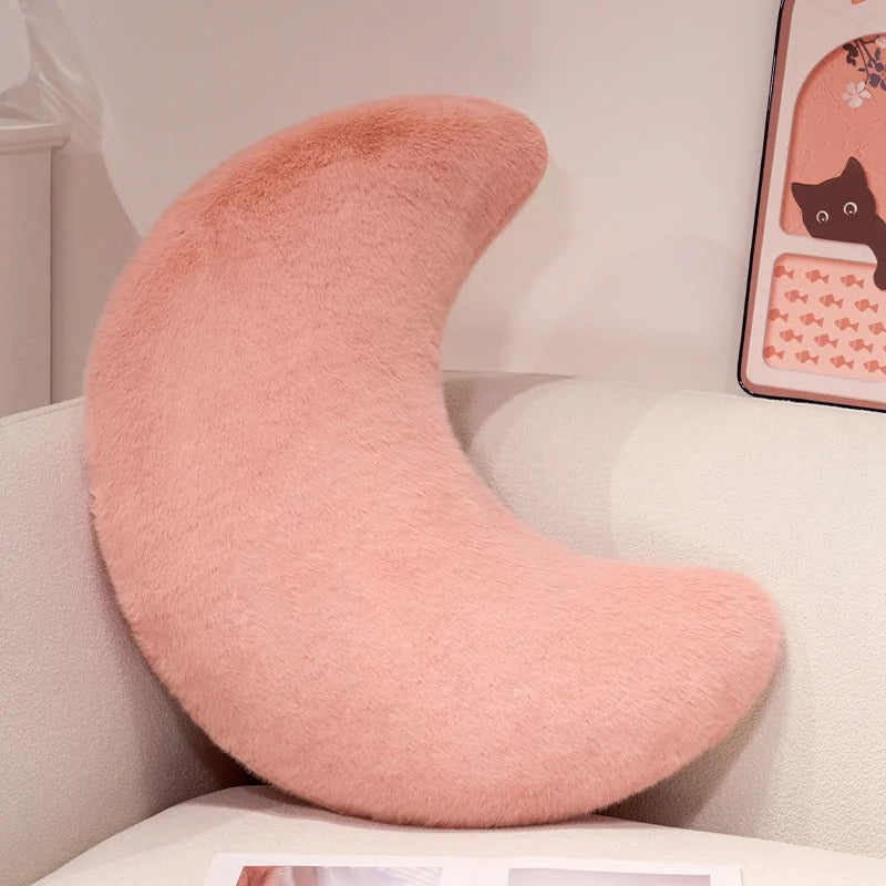 Almofada de Peluche Lua Crescente – Macia e Aconchegante