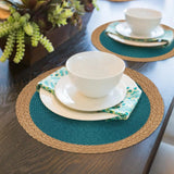 Conjunto de 6 Individuais Redondos Entrançados – 38cm