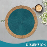 Conjunto de 6 Individuais Redondos Entrançados – 38cm