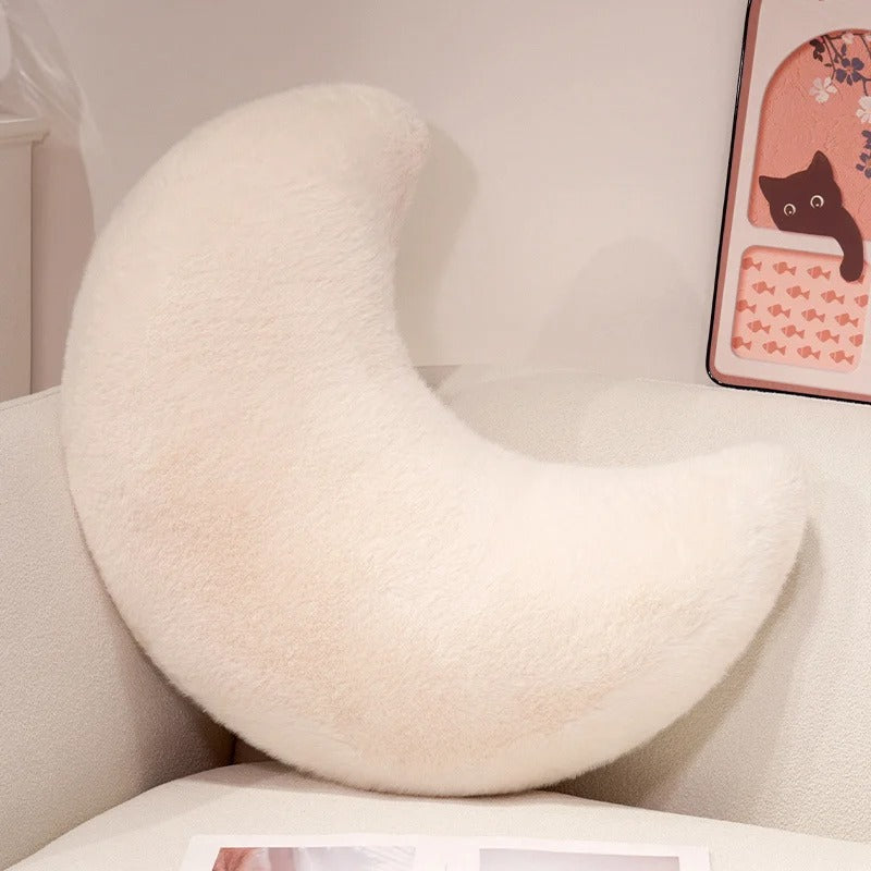 Almofada de Peluche Lua Crescente – Macia e Aconchegante