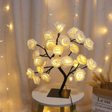 Candeeiro de Mesa Árvore de Rosas LED – Luz Decorativa USB 45cm