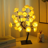 Candeeiro de Mesa Árvore de Rosas LED – Luz Decorativa USB 45cm