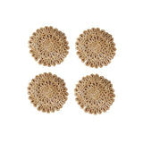 Individuais Naturais Entrançados em Macramé – 30cm