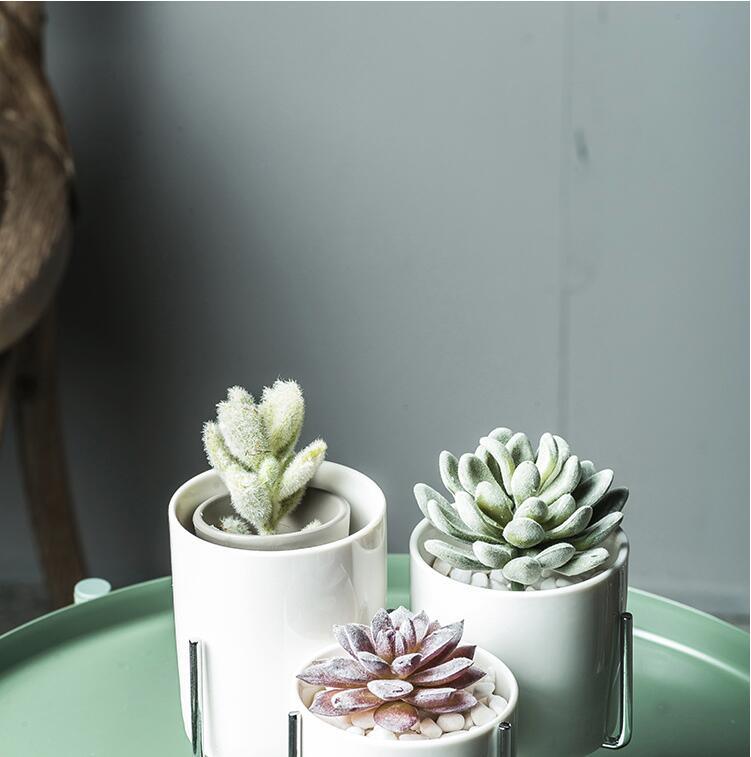 Vasos de Cerâmica para Flores com Suporte Moderno