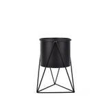 Vaso Circular em Cerâmica com Suporte