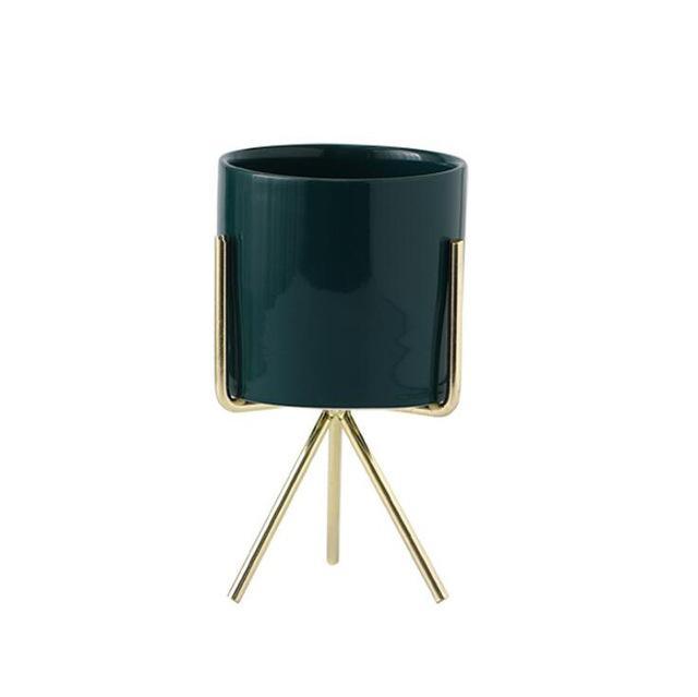 Vasos de Cerâmica para Flores com Suporte Moderno