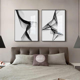 Telas Abstratas a Preto e Branco