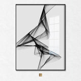 Telas Abstratas a Preto e Branco
