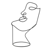Escultura de Rosto Abstrato em Arte Linear Miro